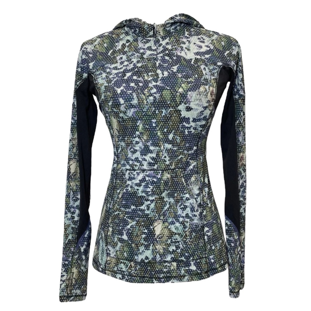 LULULEMON Runbeam Hoodie Floral Sport in Multicolors Size 2 or 4 — Older Style - Picture 7 of 13